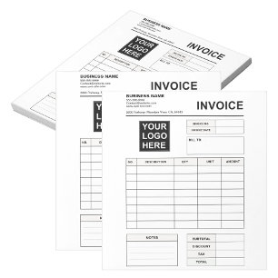 Bloco De Notas Formulários de Pedido de Fatura Personalizados e L