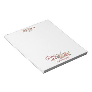 Bloco De Notas Forte e corajoso