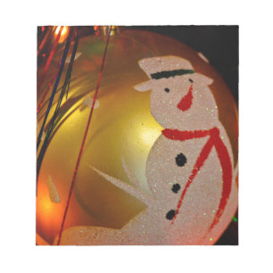 Bloco De Notas Fosco Snowman Ornament