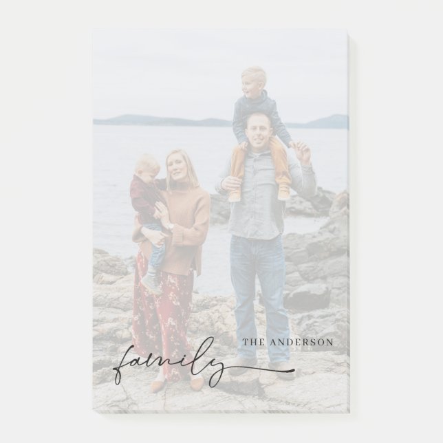 Bloco De Notas Foto com o nome Posto personalizado desbotado (Frente)