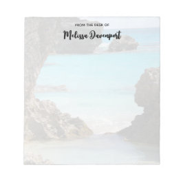 Bloco De Notas Foto da costa e mar das ilhas tropicais