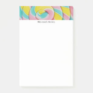 Bloco De Notas Foto do Pastel Rainbow Spiral Candy