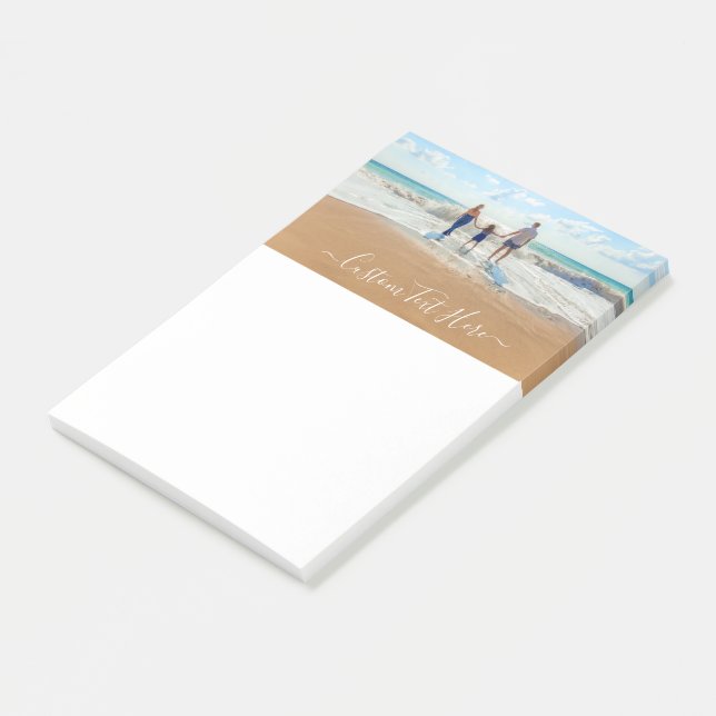 Bloco De Notas Foto e texto personalizados - Design único (Inclinado)