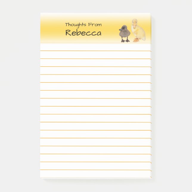 Bloco De Notas Fotografia adorável dos patinhos alinhada (Frente)