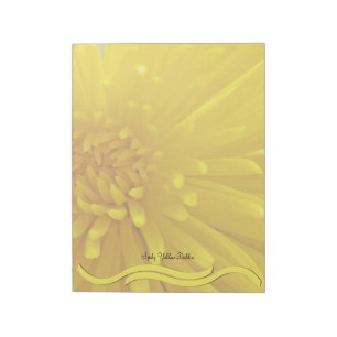 Bloco De Notas Fotografia amarela Spiky da dália