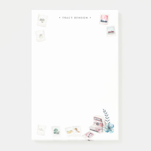 Bloco De Notas Fotografia Câmera de Aquarela Personalizada