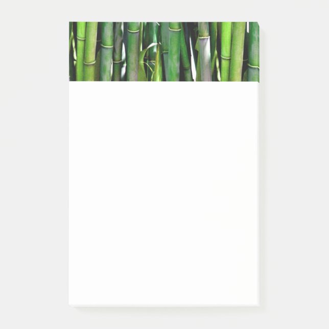 Bloco De Notas Fotografia da Natureza de Caules de Bambu Verde (Frente)