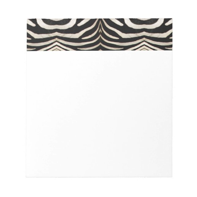Bloco De Notas Fotografia de uma verdadeira Pele de Zebra (Frente)