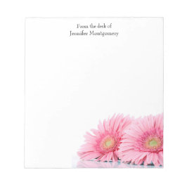 Bloco De Notas Fotografia Elegante de Gerbera Daisies Rosa