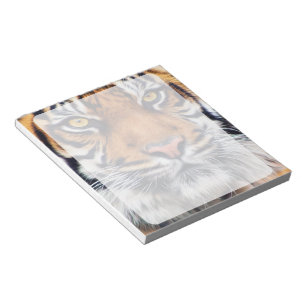 Bloco De Notas Fotografia masculina da pintura do tigre Siberian