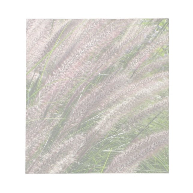 Bloco De Notas fotografia natural - grama pampas - verde-rosa - (Frente)