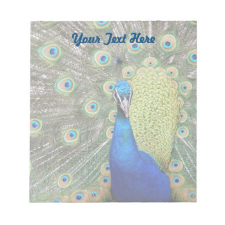 Bloco De Notas Fotografia Peacock Elegante