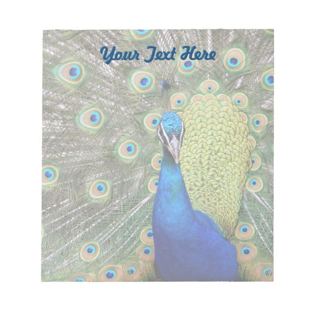 Bloco De Notas Fotografia Peacock Elegante (Frente)