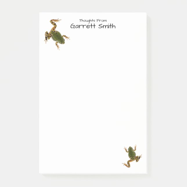 Bloco De Notas Fotografias do Sapo Verde Contra Escala (Frente)