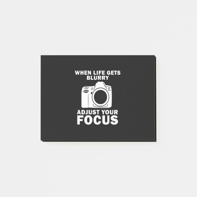 Bloco De Notas Fotógrafo Ajuste seu foco (Frente)
