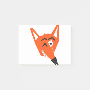 Bloco De Notas Fox Animal Cartoon Cunning Devious Mau Eye