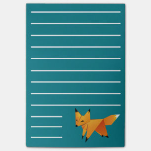 Bloco De Notas Fox bonito de Origami
