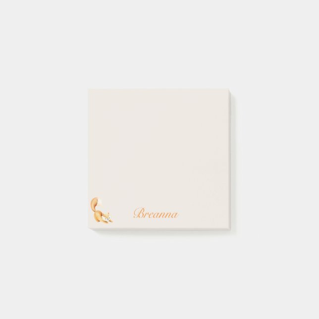 Bloco De Notas Fox do outono - (Frente)