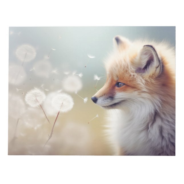 Bloco De Notas Fox Natureza Pacífica Tranquila Animal Selvagem (Frente)