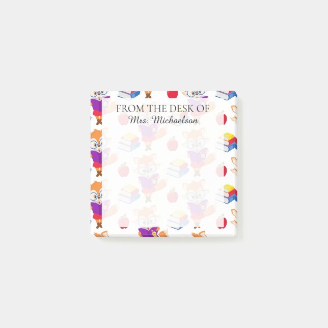 Bloco De Notas Fox, Professora Da Escola Personalizada (Frente)