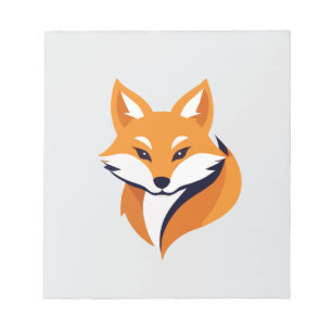 Bloco De Notas Fox Vetor Art Animal Modern Urban City Graphic