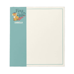 Bloco De Notas Foxy Cute com Nome Personalizado
