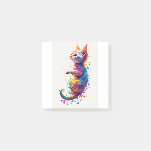 Bloco De Notas Fractal Abstract Kitten  (Frente)