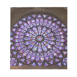 Bloco De Notas França, Paris. Detalhe interior de vitral
