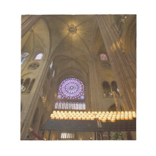 Bloco De Notas França, Paris. Interior da Catedral de Notre Dame.