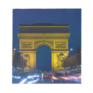 Bloco De Notas França, Paris. O Arco do Triunfo e o