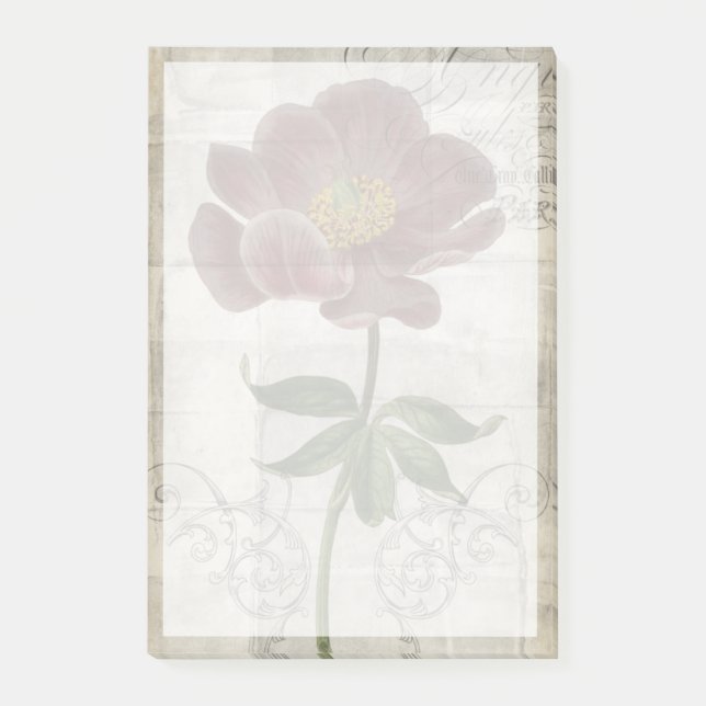 Bloco De Notas Francês Floral I (Frente)