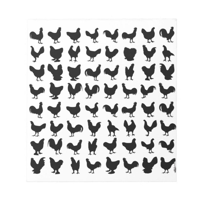 Bloco De Notas Frango Silhouettes (Frente)