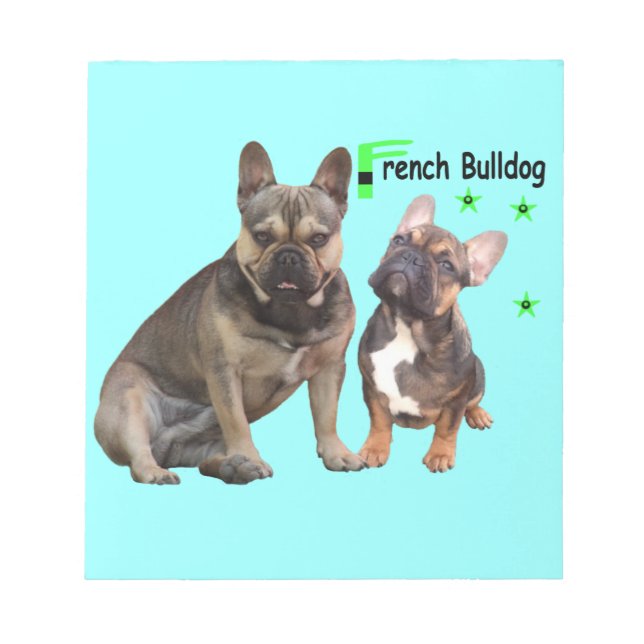 Bloco De Notas Französische Bulldoggen Notizblock (Frente)