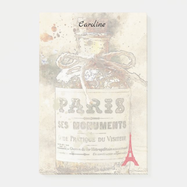 Bloco De Notas Frasco de Paris 2 (Frente)