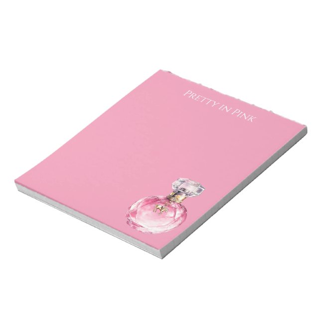 Bloco De Notas Frasco de Perfume Pretty in Pink com Amuleto de Ca (Invertido)