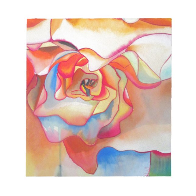 Bloco De Notas Fred martin begonia watercolor art (Frente)