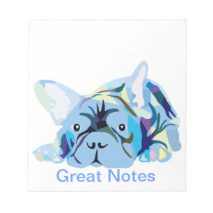 Bloco De Notas French Bulldog silhueta