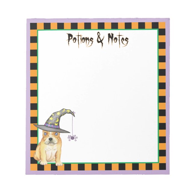 Bloco De Notas Frenchie Witch (Frente)
