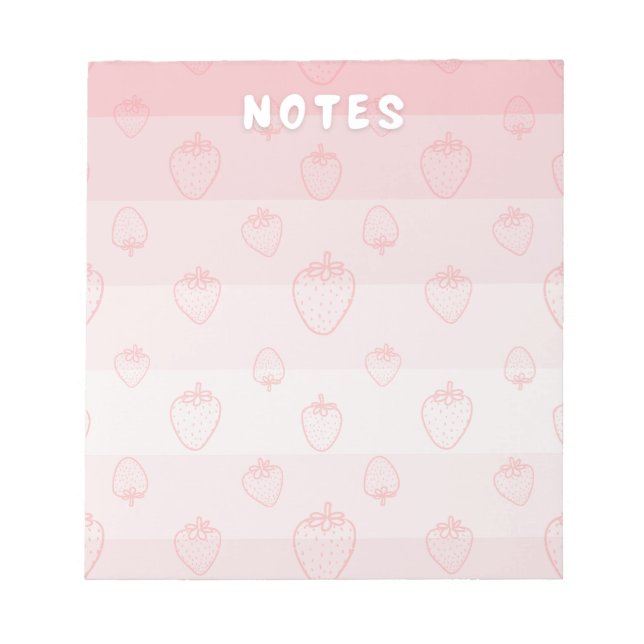 Bloco De Notas Fresas con Crema Notepad (Frente)