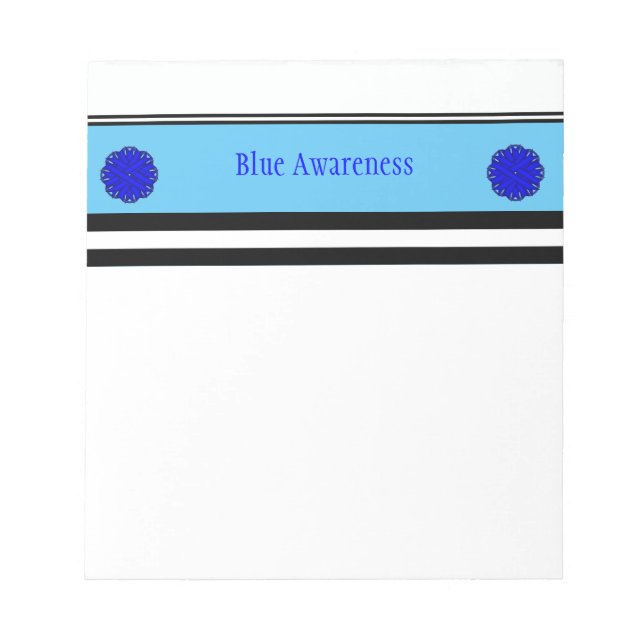 Bloco De Notas Friso Azul por Kenneth Yoncich (Frente)