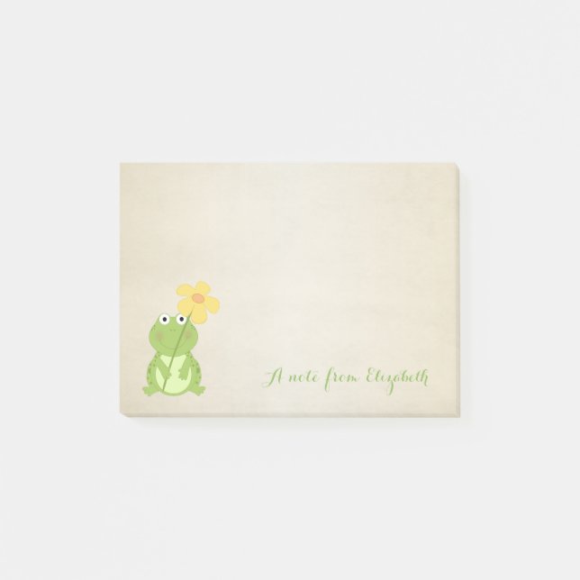 Bloco De Notas Frog Fofo, Adorável e Elegante (Frente)