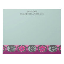 From the Desk of Pretty Teal Floral