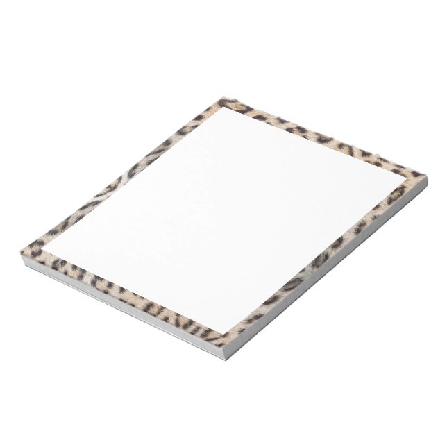 Bloco De Notas Fronteira na moda-leopardo-da-gueparda-elegante (Invertido)
