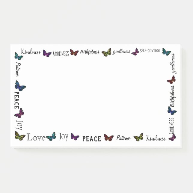 Bloco De Notas Fruta da Bíblia Espírito Versa Borboleta (Frente)