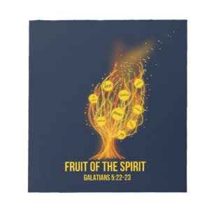 Bloco De Notas Fruta do espírito - 5:22 de Galatians - 23