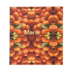 Bloco De Notas Fruta laranja simples adicionar nome mínimo person
