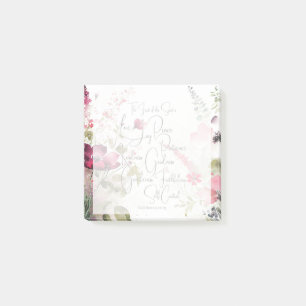 Bloco De Notas Fruto do Espírito floral rosa