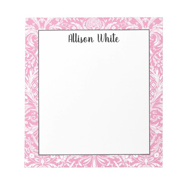 Bloco De Notas Fuchsia Pineapple Vitoriana Damasco (Frente)