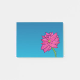 Bloco De Notas Fuchsia Pink Flower Wide Post-It Notes