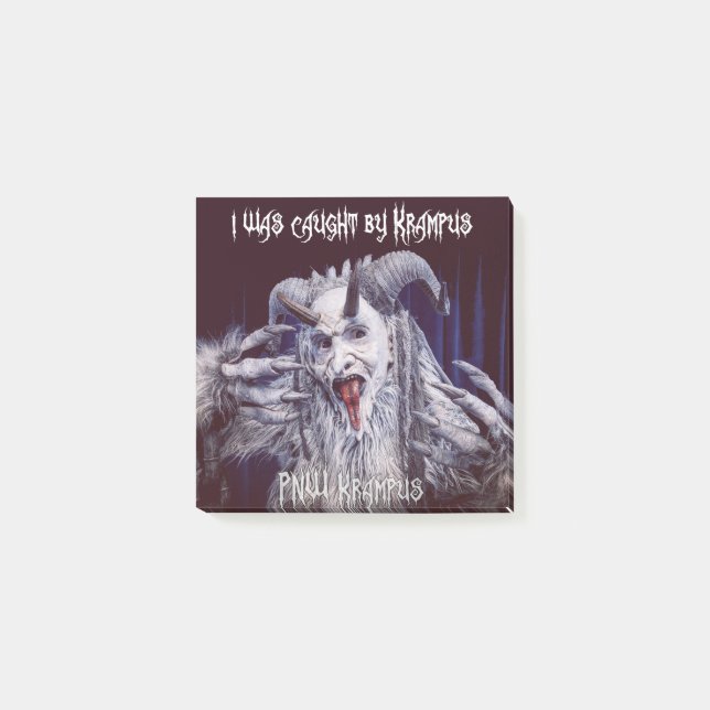 Bloco De Notas Fui apanhado pelo Posto Krampus. (Frente)